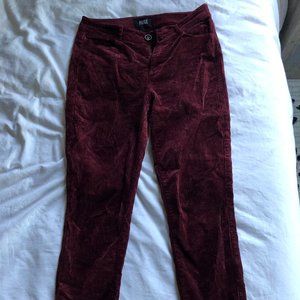 Anthropologie Paige Cranberry Corduroy Pants